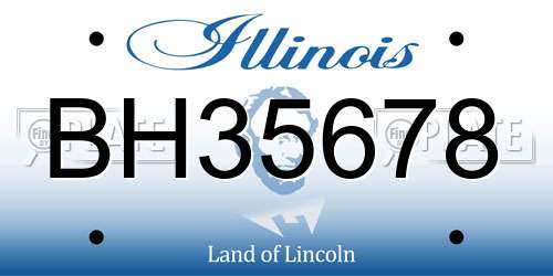 BH35678 Illinois License Plate