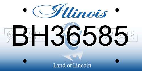 BH36585 Illinois License Plate