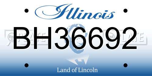 BH36692 Illinois License Plate