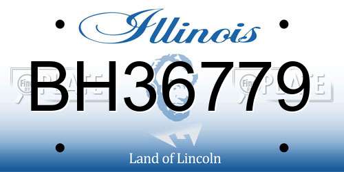 BH36779 Illinois License Plate
