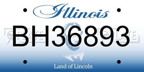 BH36893 Illinois License Plate