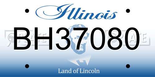 BH37080 Illinois License Plate