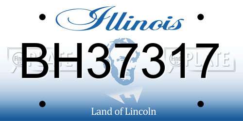 BH37317 Illinois License Plate