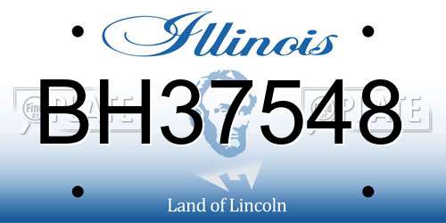 BH37548 Illinois License Plate