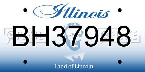 BH37948 Illinois License Plate