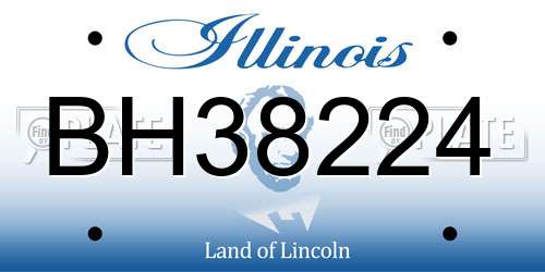BH38224 Illinois License Plate
