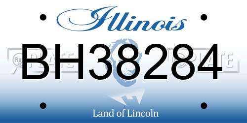 BH38284 Illinois License Plate