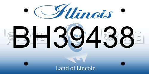 BH39438 Illinois License Plate