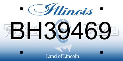 BH39469 Illinois License Plate