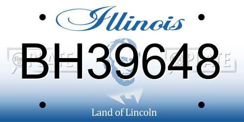 BH39648 Illinois License Plate