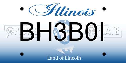 BH3B0I Illinois License Plate
