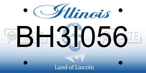 BH3I056 Illinois License Plate