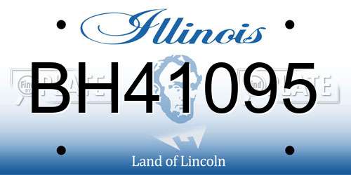 BH41095 Illinois License Plate