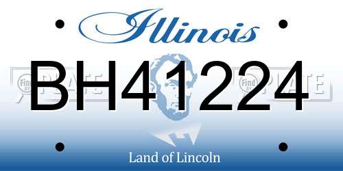 BH41224 Illinois License Plate
