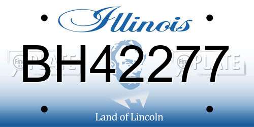 BH42277 Illinois License Plate
