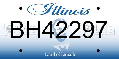 BH42297 Illinois License Plate
