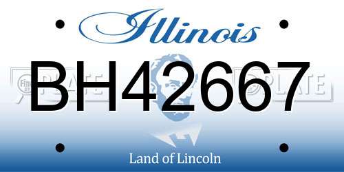 BH42667 Illinois License Plate