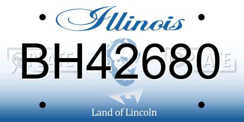BH42680 Illinois License Plate