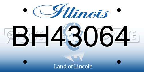 BH43064 Illinois License Plate