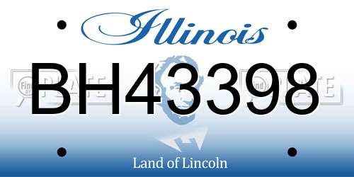 BH43398 Illinois License Plate