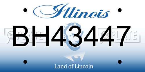 BH43447 Illinois License Plate