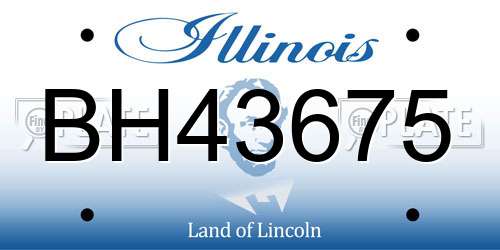 BH43675 Illinois License Plate