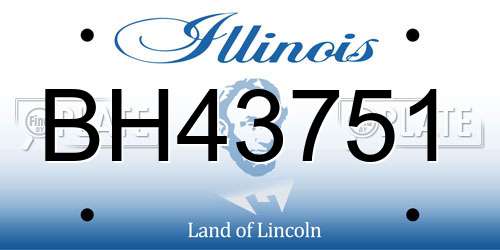 BH43751 Illinois License Plate