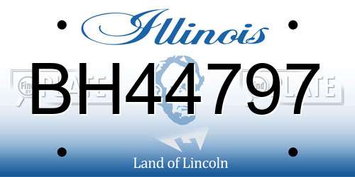 BH44797 Illinois License Plate