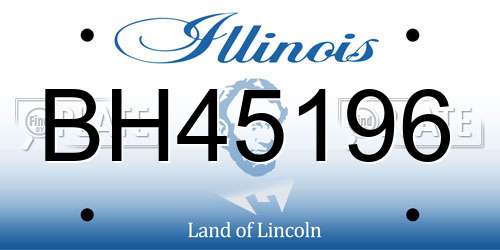 BH45196 Illinois License Plate