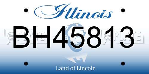 BH45813 Illinois License Plate