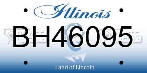 BH46095 Illinois License Plate
