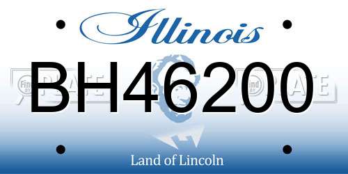 BH46200 Illinois License Plate