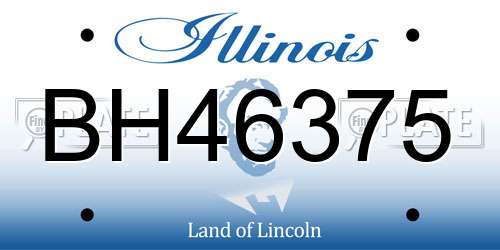 BH46375 Illinois License Plate