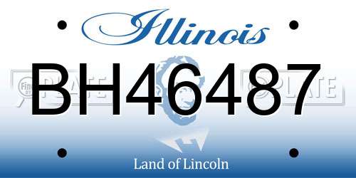 BH46487 Illinois License Plate