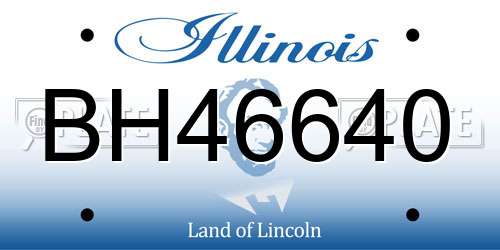 BH46640 Illinois License Plate