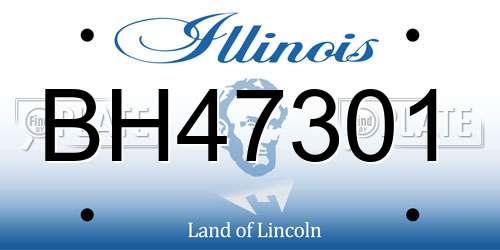 BH47301 Illinois License Plate