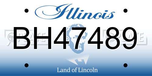 BH47489 Illinois License Plate