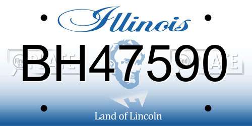BH47590 Illinois License Plate