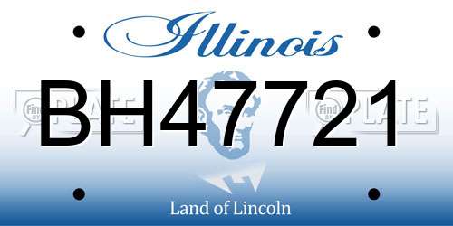 BH47721 Illinois License Plate