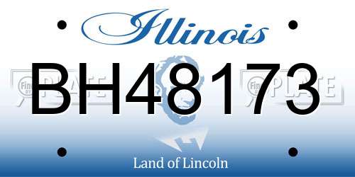 BH48173 Illinois License Plate