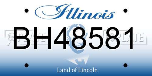 BH48581 Illinois License Plate