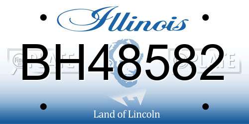 BH48582 Illinois License Plate