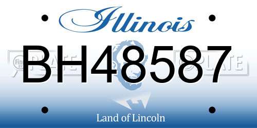 BH48587 Illinois License Plate