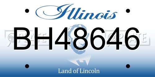 BH48646 Illinois License Plate