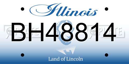 BH48814 Illinois License Plate