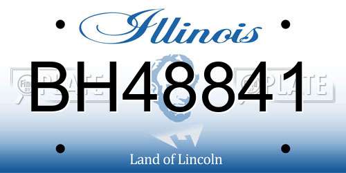 BH48841 Illinois License Plate