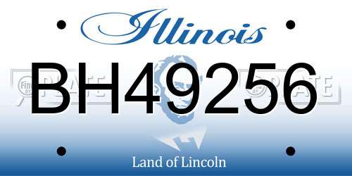 BH49256 Illinois License Plate