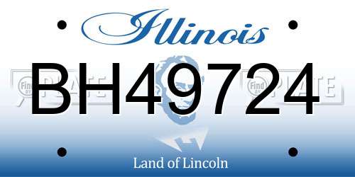 BH49724 Illinois License Plate