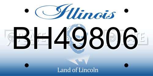 BH49806 Illinois License Plate