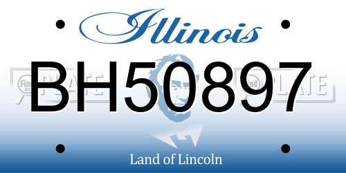 BH50897 Illinois License Plate